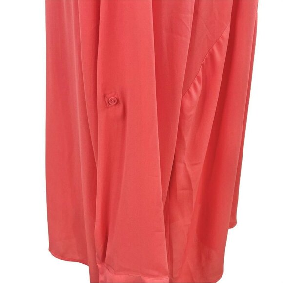 Lane Bryant Womens Coral Long Sleeve Tunic Blouse Size 26/28 Lightweight Top - Picture 4 of 8